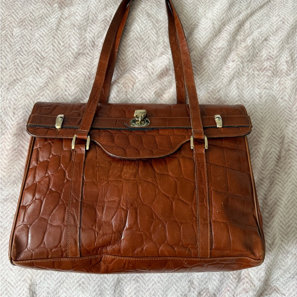 Vintage Clifford and Wills Genuine Leather Shoulder Bag 15x11.5x4.5”